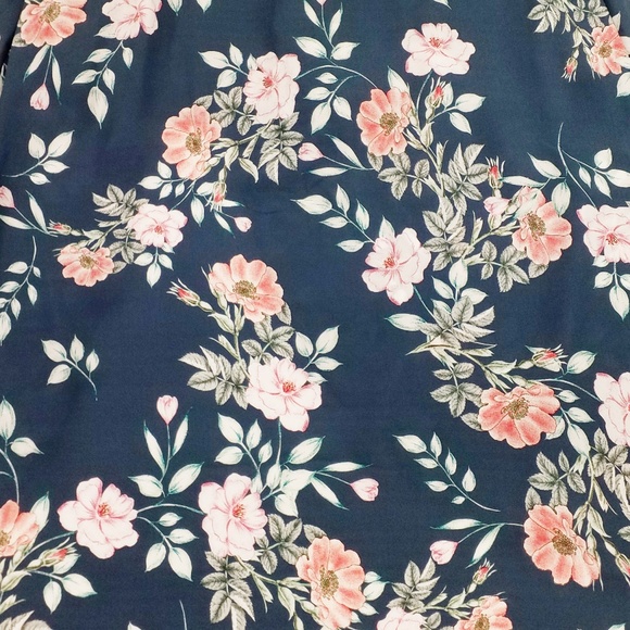 Leith Grey Green Garden Floral Print Wrap Skirt With Shorts Womens Size XXL, 2XL - Picture 7 of 8